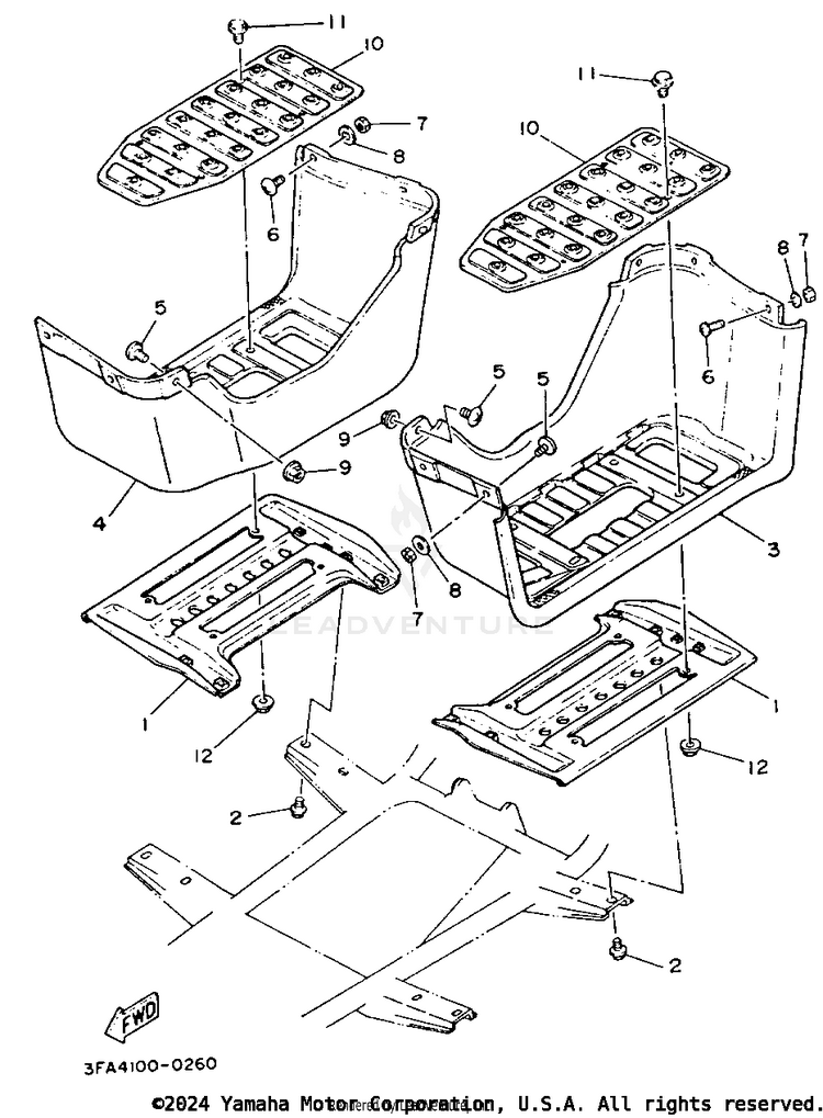 Stand - Footrest Schematic