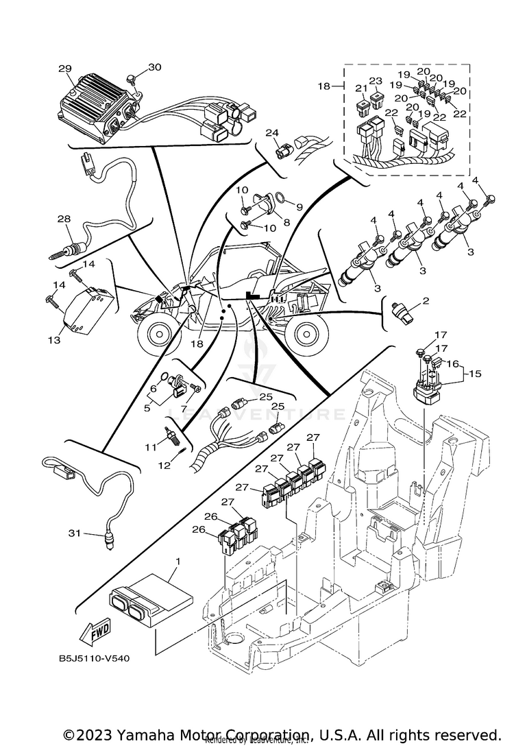 Electrical 1 YXZ1000R EPS SPECIAL - YXZ10YMSLL - 2020 Schematic