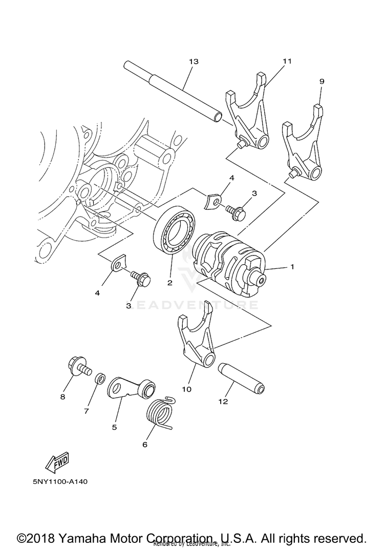 Shift Cam Fork Schematic