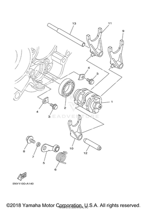 Shift Cam Fork Schematic