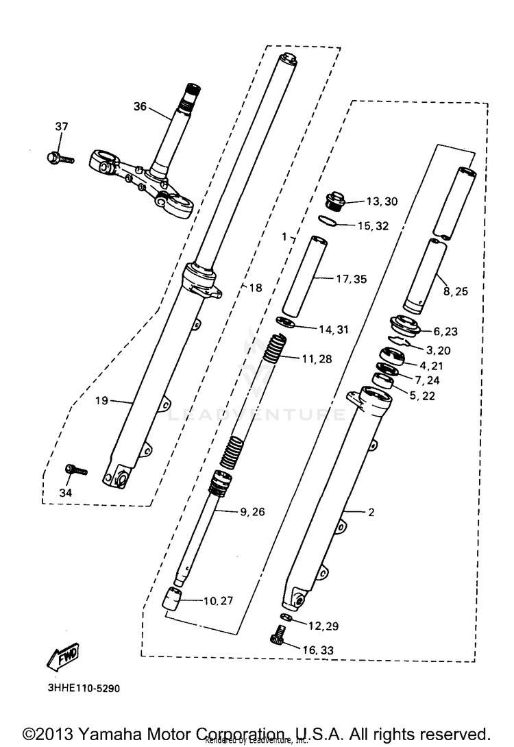 Front Fork Schematic