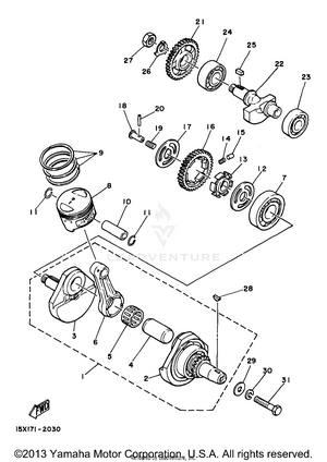 Crankshaft Piston Schematic