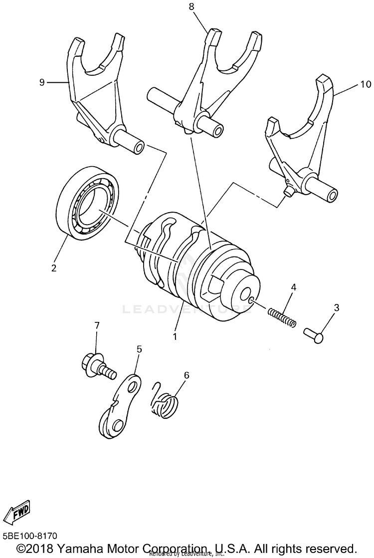 Shift Cam Fork Schematic