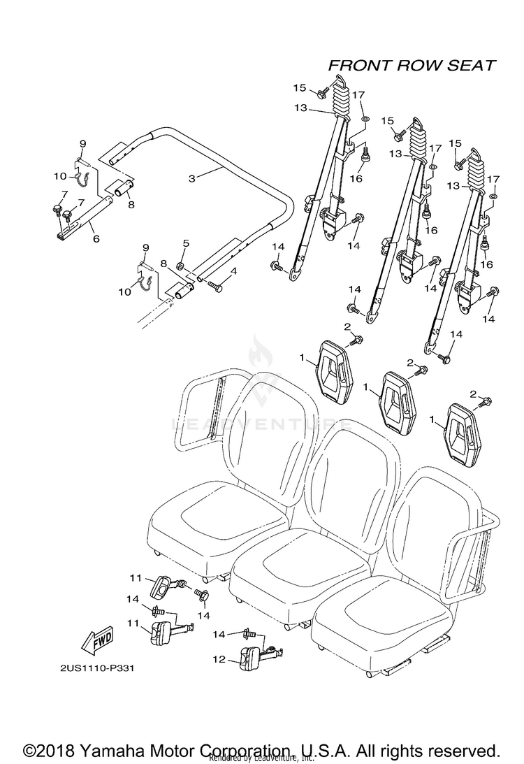 Seat 2 VIKING VI HUNTER - YXC700DHFH - 2015 Schematic