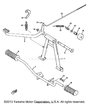 Stand - Footrest - Brake Pedal Schematic