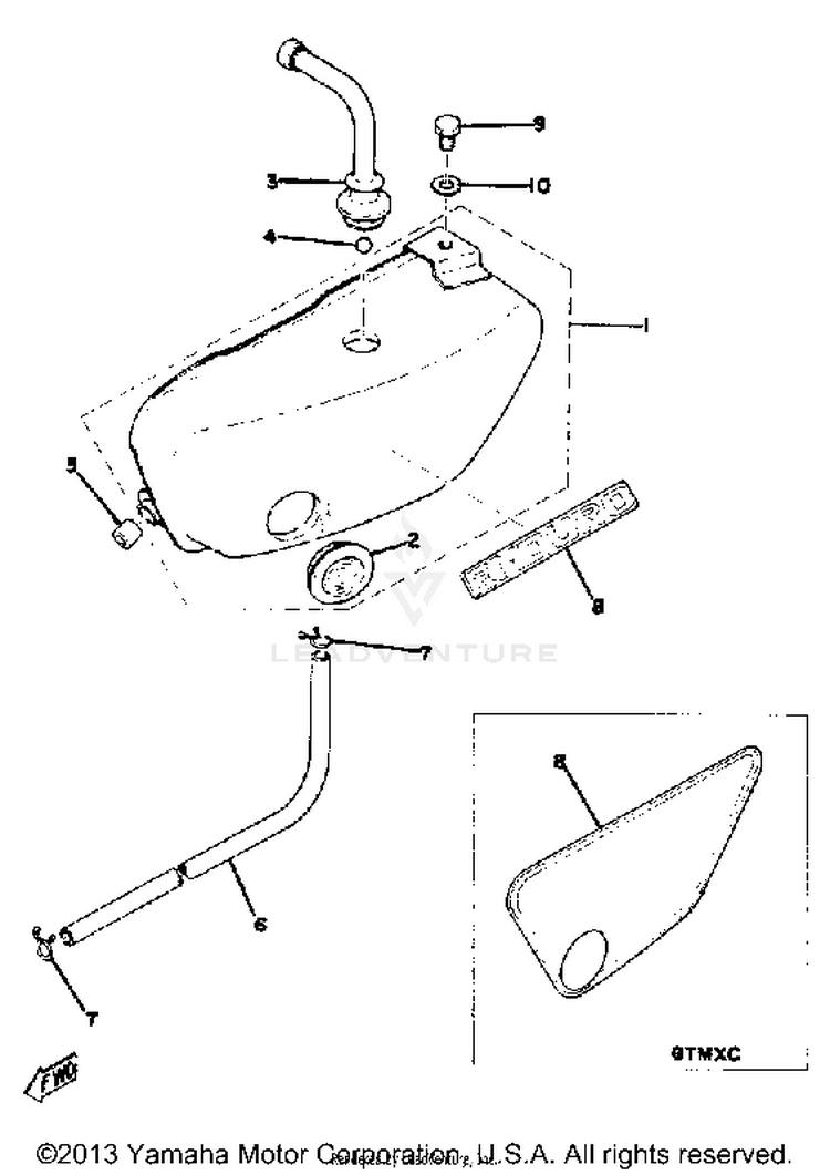 Oil Tank GT80C - 1976 Schematic