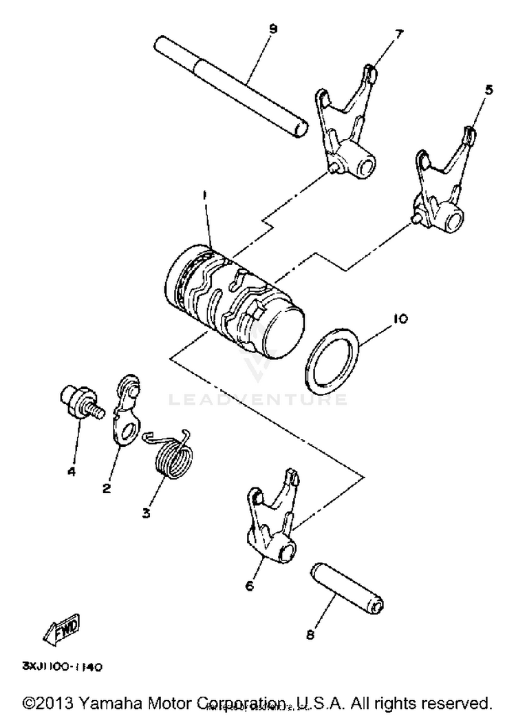 Shift Cam Fork Schematic