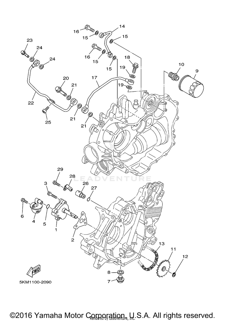Oil Pump GRIZZLY 660 - YFM66FAT - 2005 Schematic