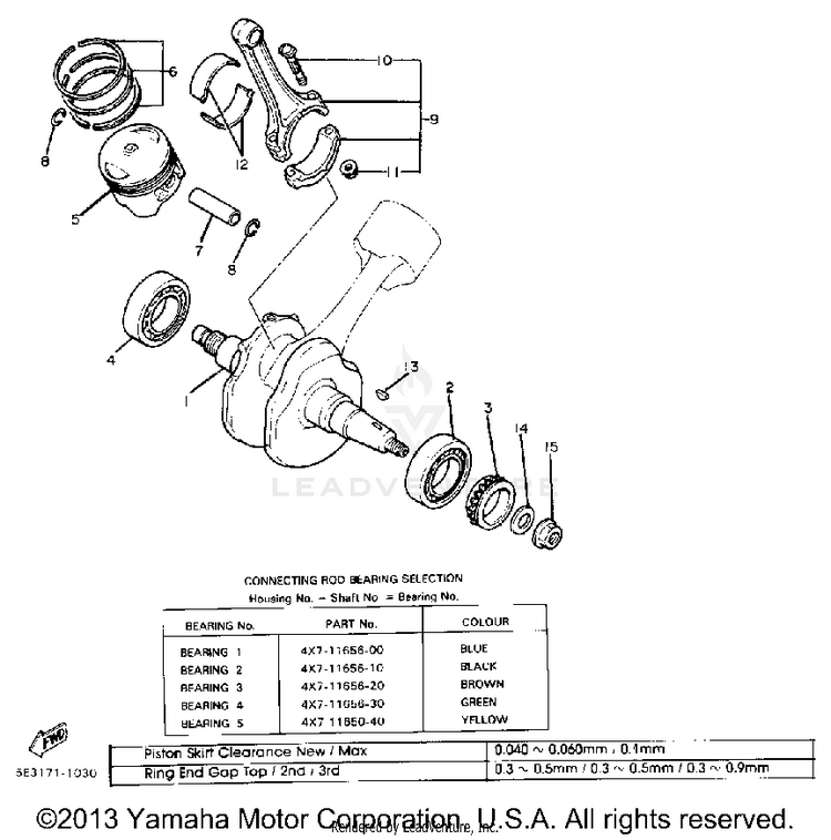 Crankshaft Piston Schematic