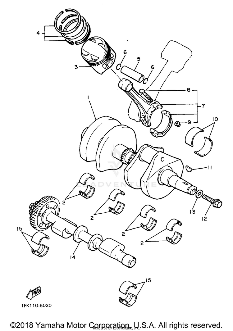 Crankshaft Piston Schematic