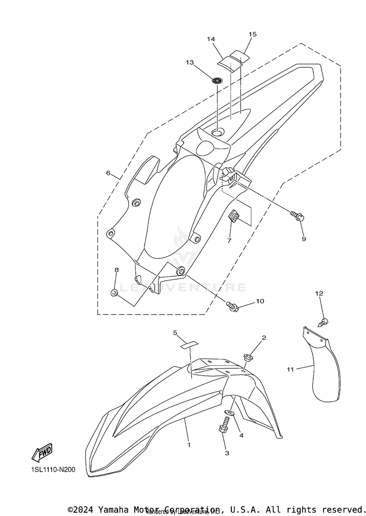 Fender YZ450F - YZ450FFL - 2015 Schematic