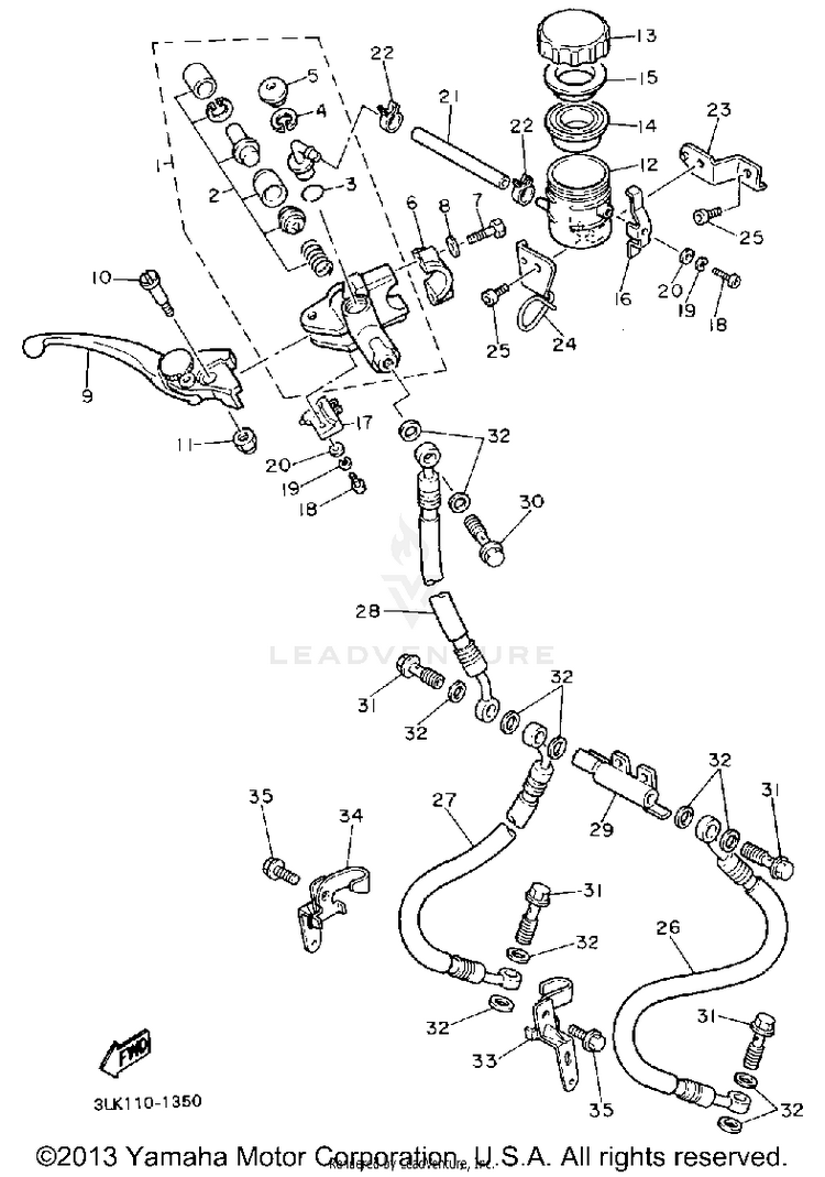 Front Master Cylinder Schematic