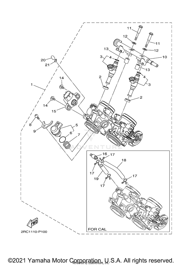Intake 2 FZ07 - FZ07FCGY - 2015 Schematic