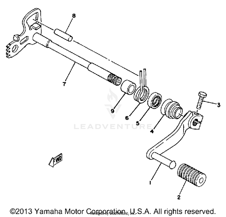 Shift Shaft Schematic