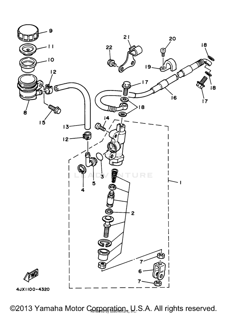 Rear Master Cylinder Schematic