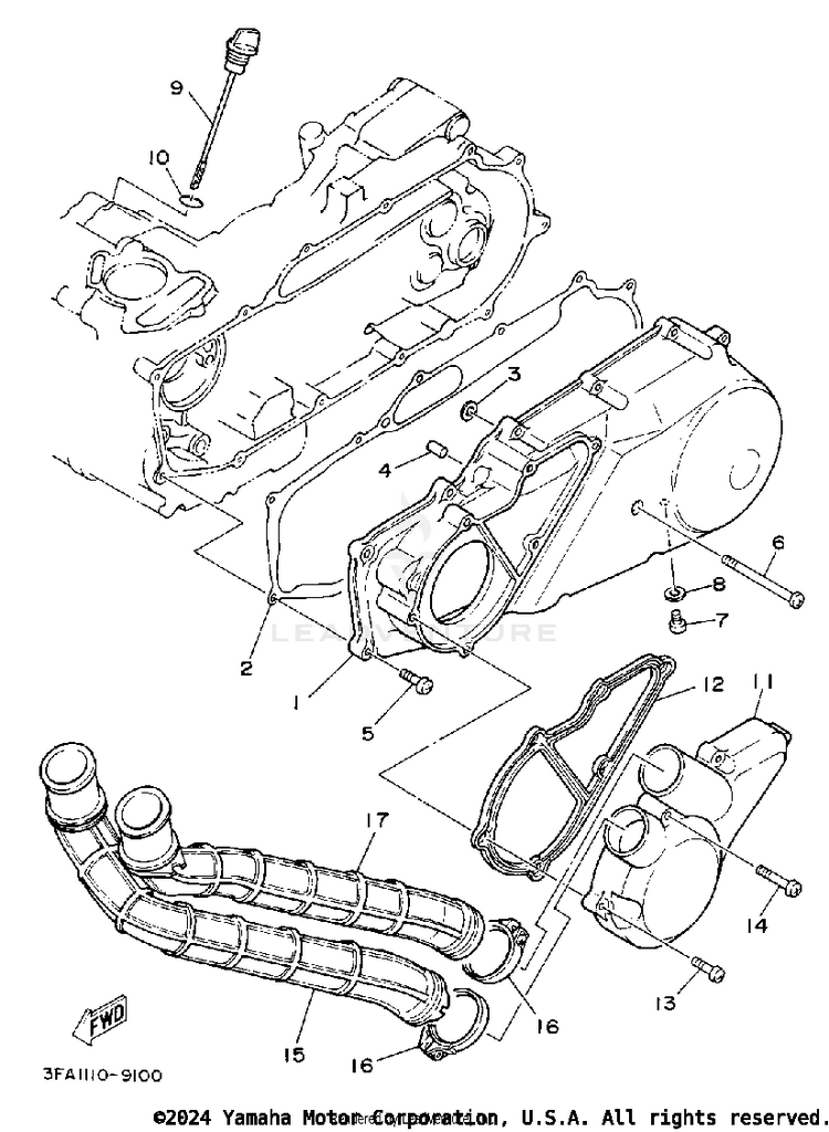 Crankcase Cover 1 Schematic