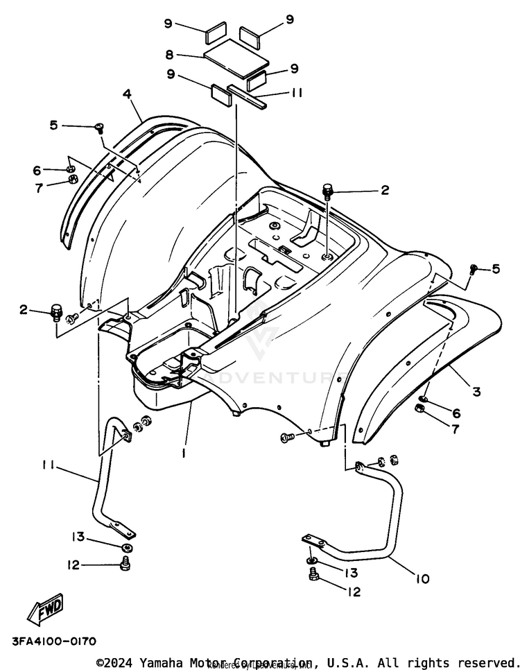 Rear Fender Schematic