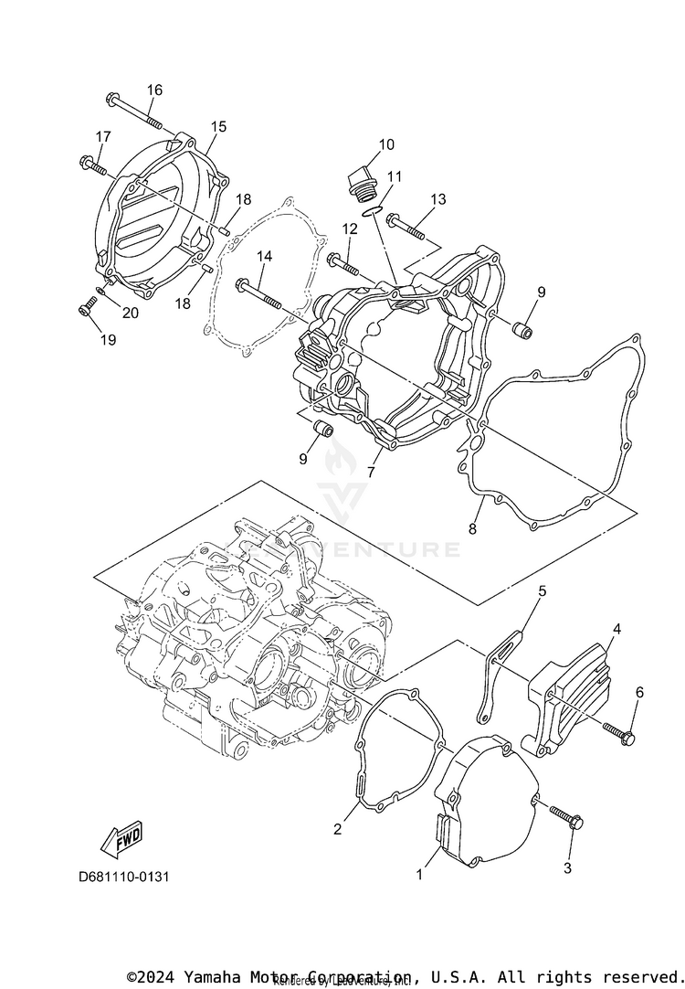 Crankcase Cover 1 Schematic