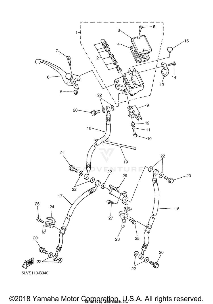 Front Master Cylinder Schematic