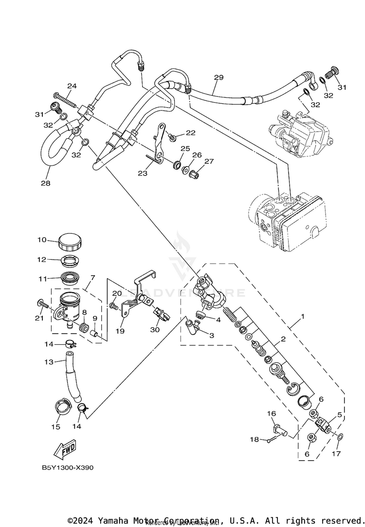 Rear Master Cylinder Schematic