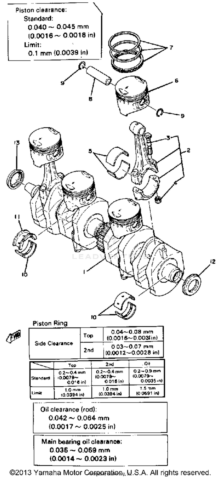 Crank - Piston Schematic
