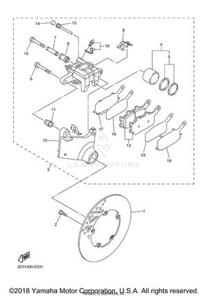 Rear Brake Caliper Schematic
