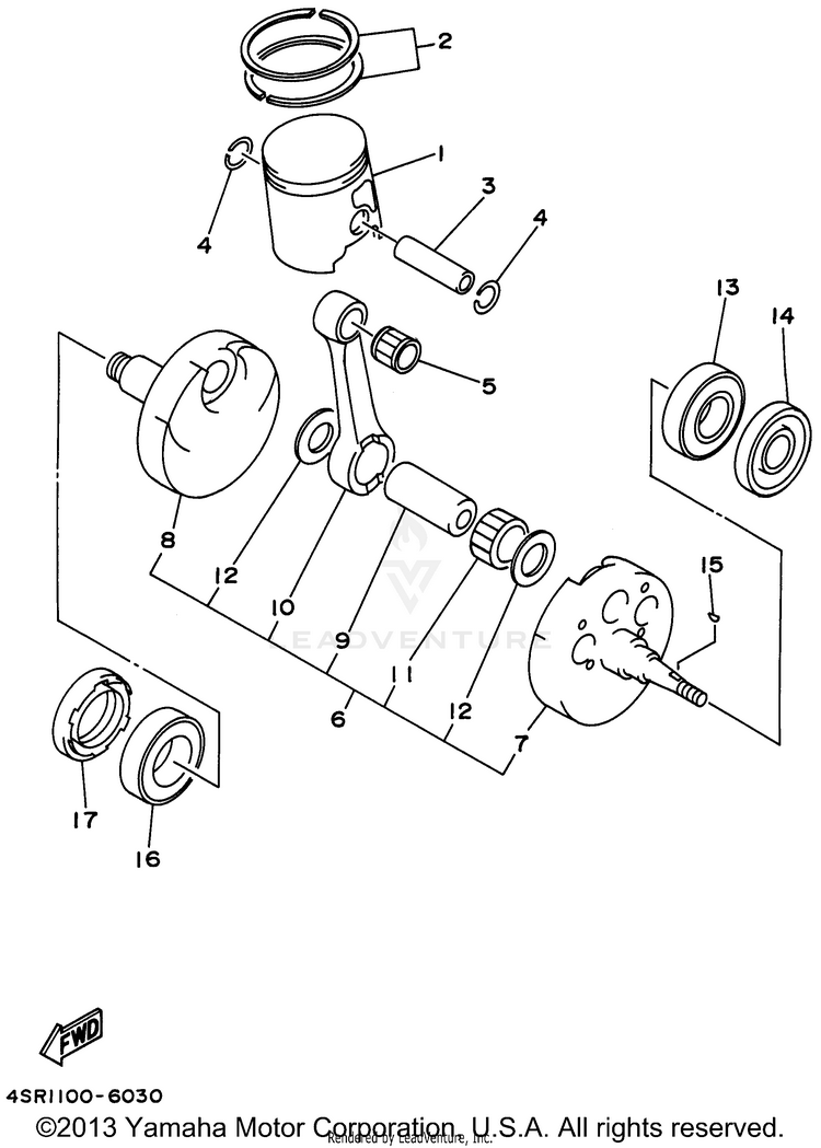 Crankshaft Piston Schematic