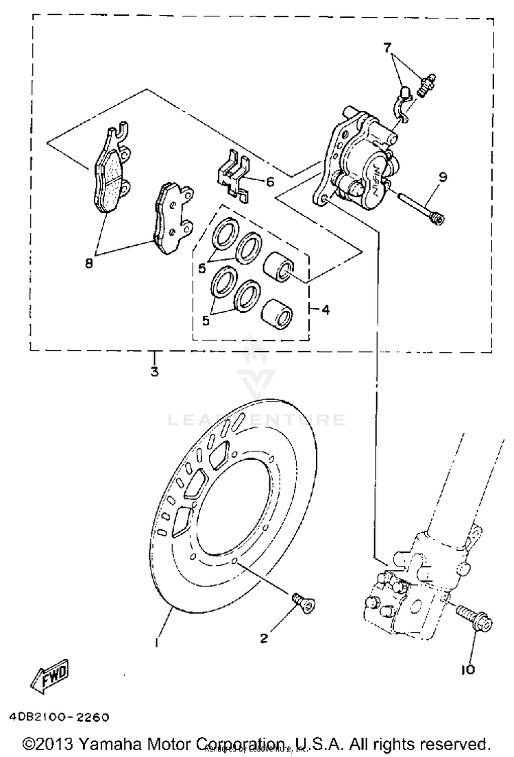 Front Brake Caliper Schematic