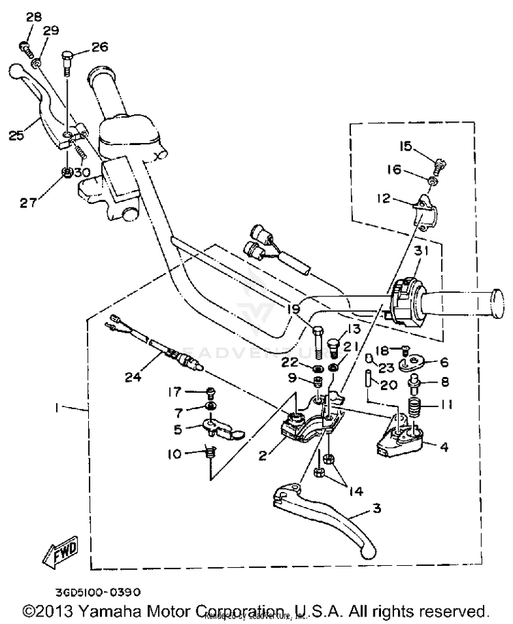 Handle Switch-Lever Schematic