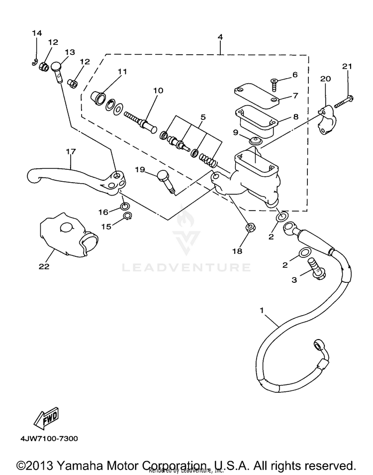 Front Master Cylinder Schematic