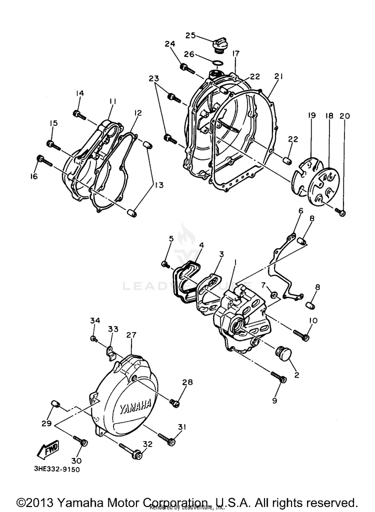 Crankcase Cover 1 Schematic