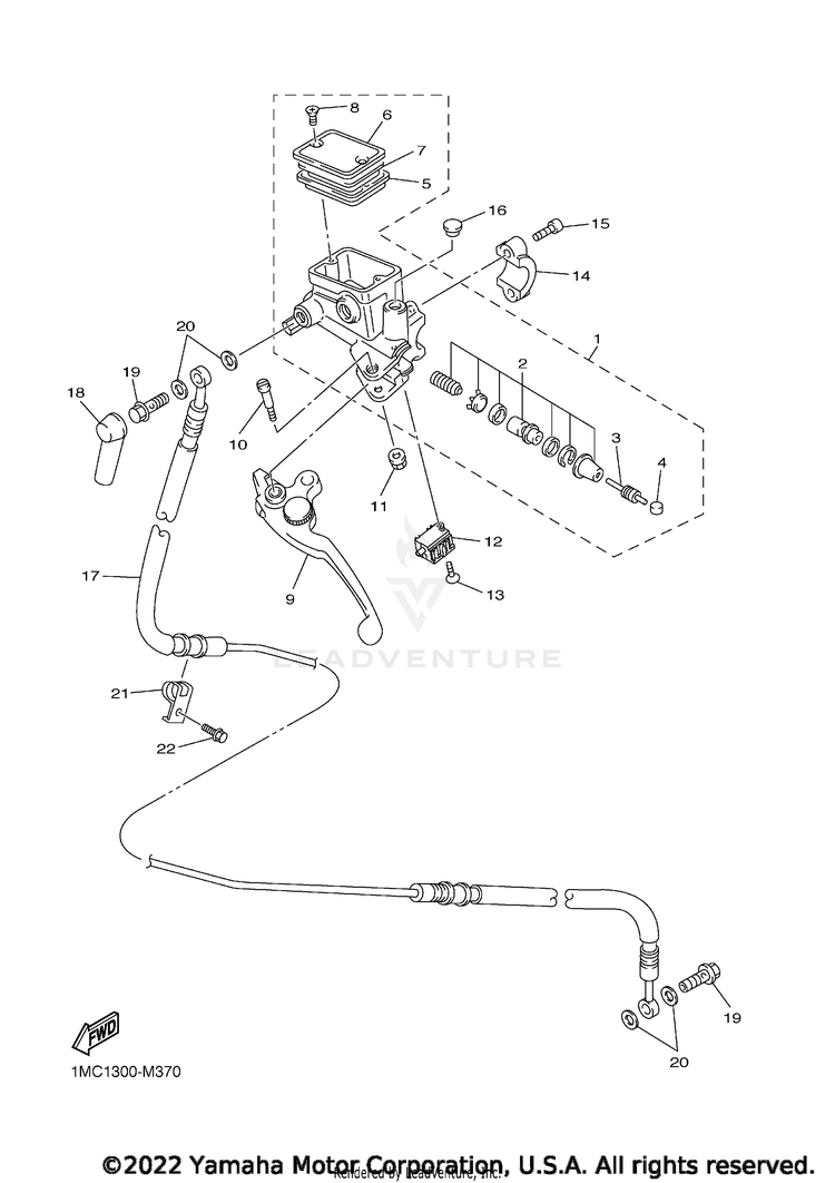 Front Master Cylinder 2 Schematic