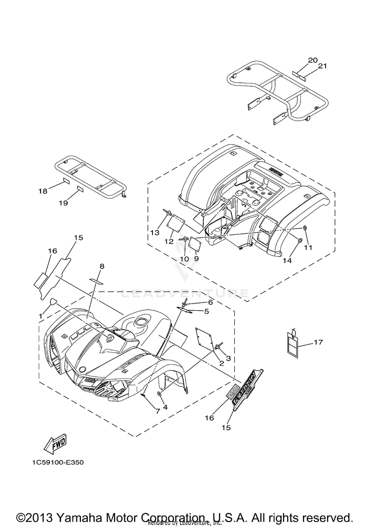 Emblem Label 1 GRIZZLY 125 - YFM125GV - 2006 Schematic