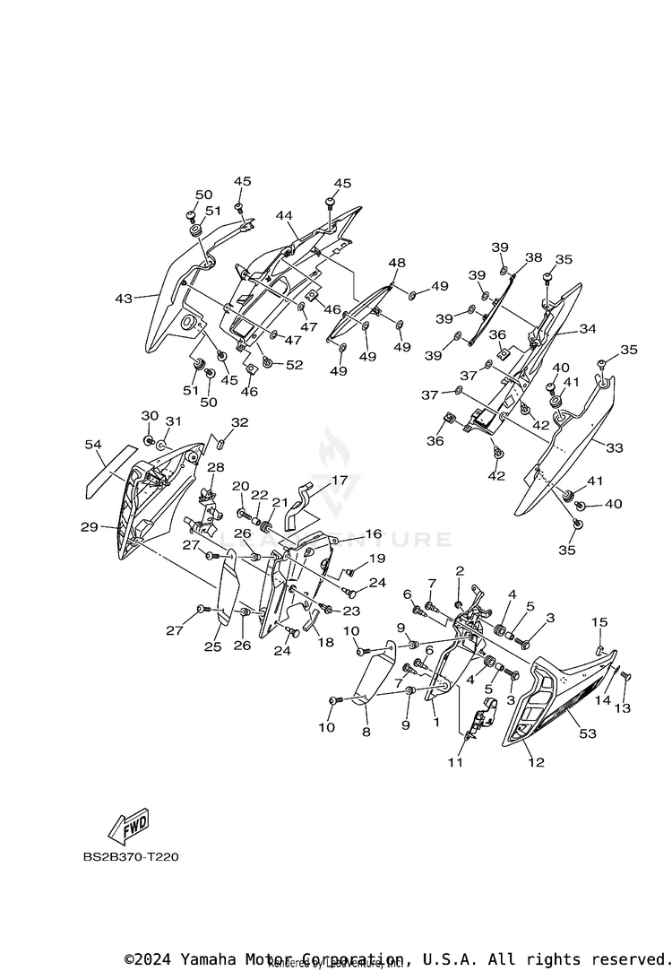 Side Cover MT09 CA - MT09JCB - 2018 Schematic