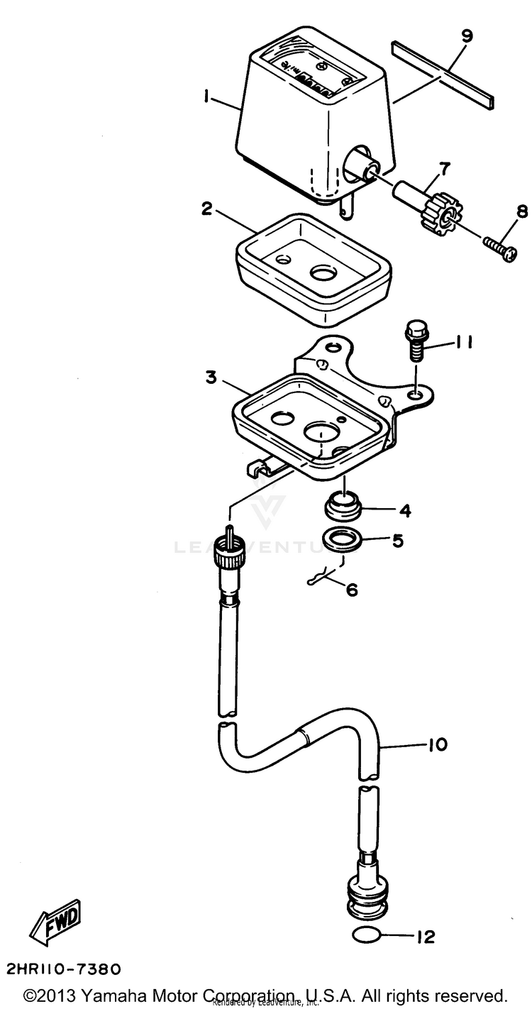 Meter BIG BEAR 4WD (ME & NH Only) - YFM350FWF_MNH - 1994 Schematic