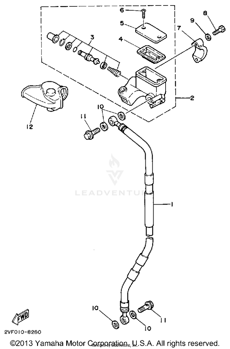 Front Master Cylinder Schematic