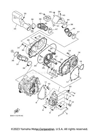 Crankcase Cover 1 Schematic