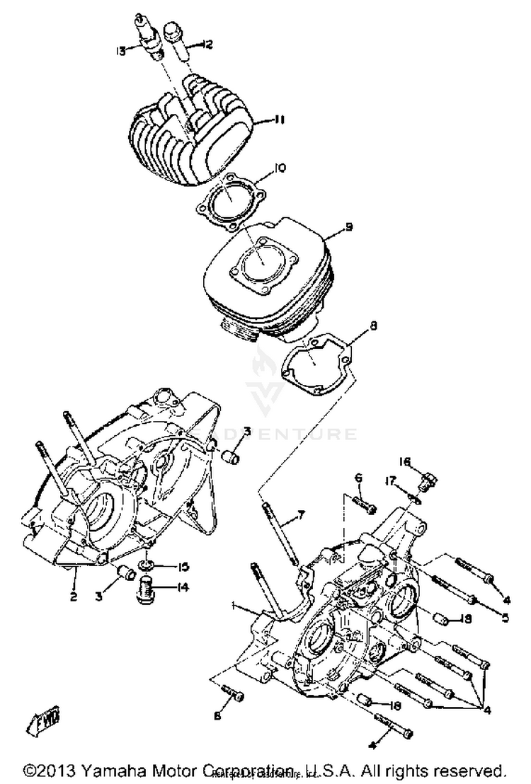 Cylinder - Crankcase Schematic
