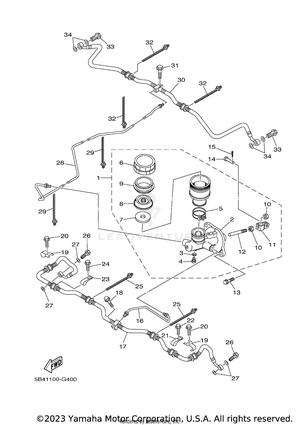 Rear Master Cylinder Schematic