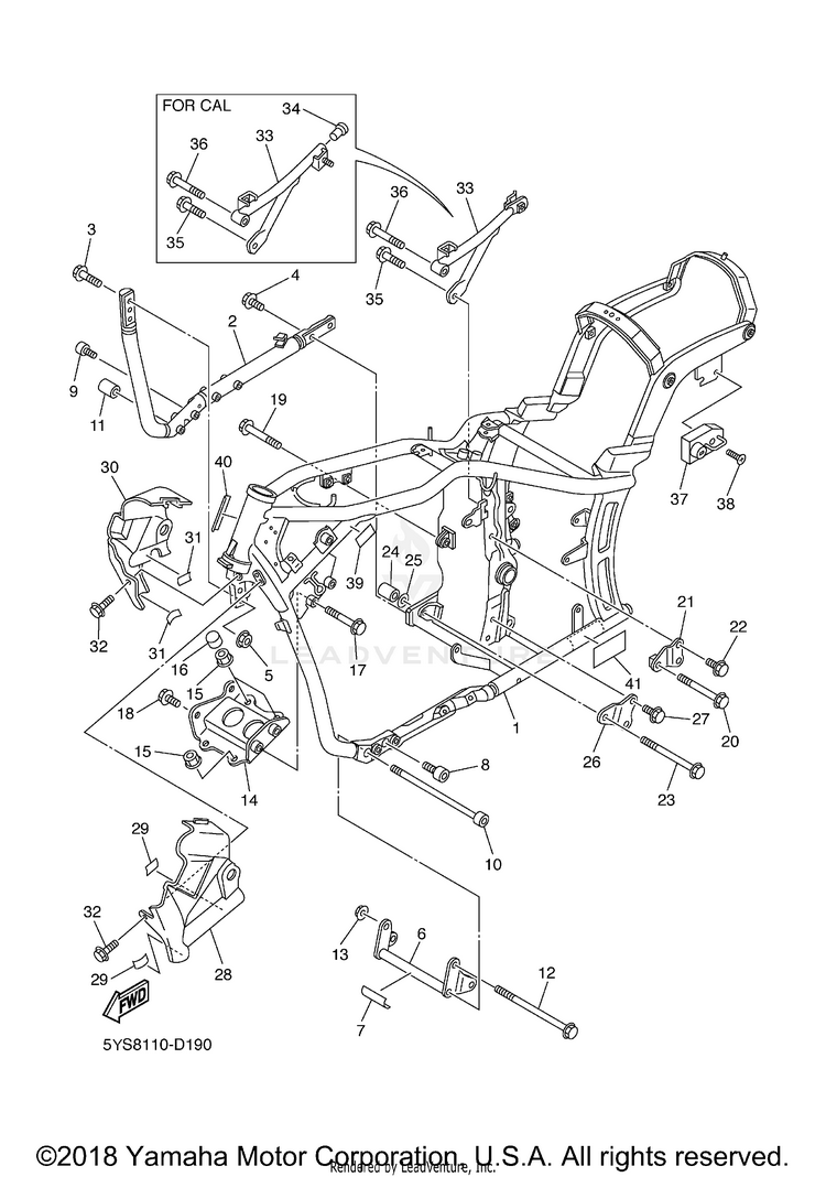 Frame V STAR 1100 CLASSIC - XVS11AWTC - 2005 Schematic
