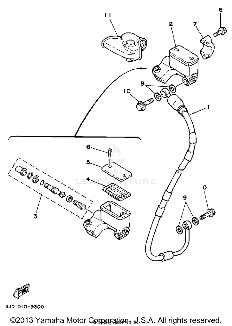 Front Master Cylinder Schematic