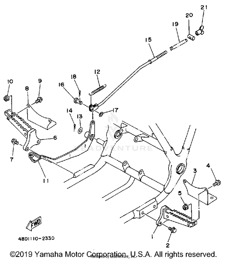 Stand-Footrest Schematic