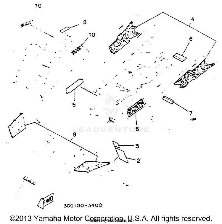 Emblem - Label 1 BANSHEE - YFZ350E_MN - 1993 Schematic