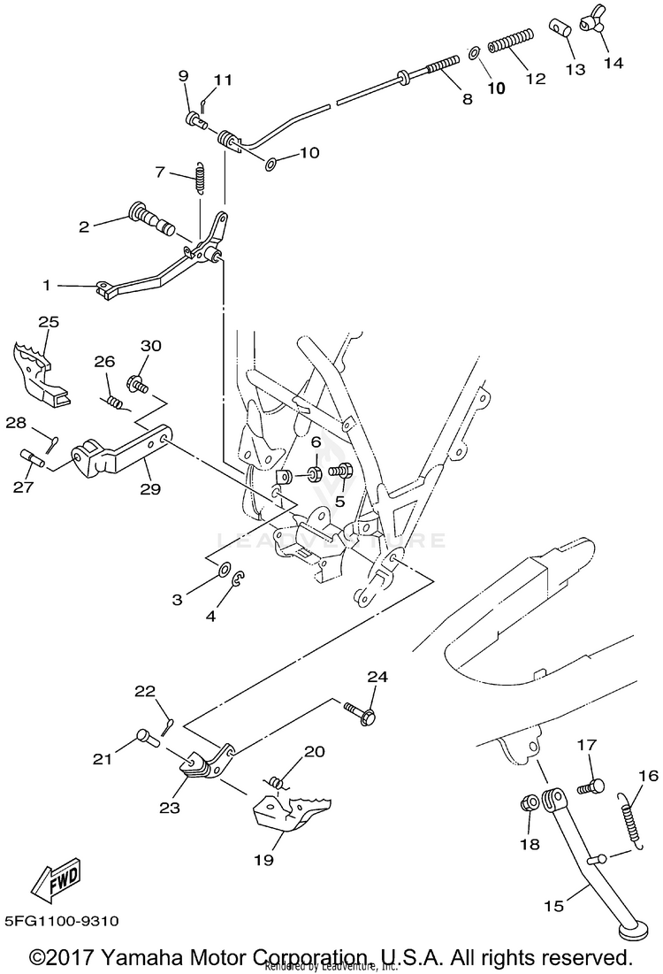 Stand Footrest Schematic