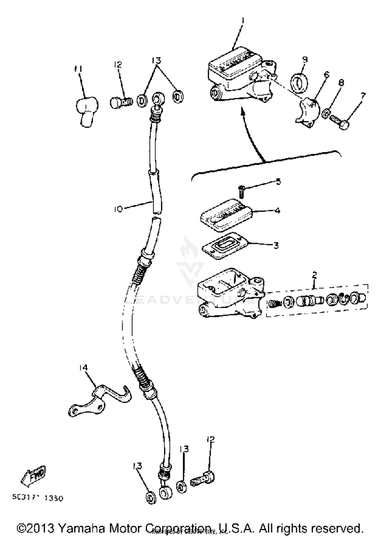 Front Master Cylinder Schematic