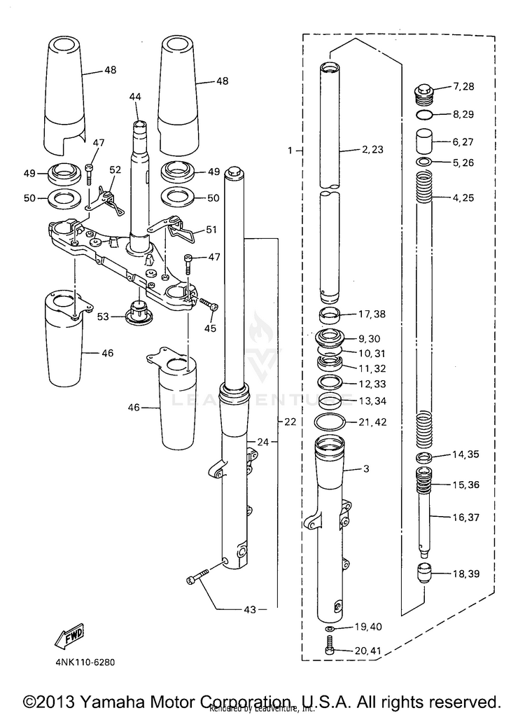 Front Fork Schematic