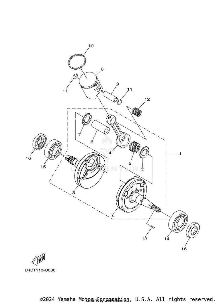 Crankshaft & Piston Schematic