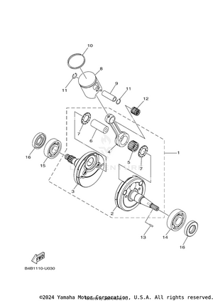 Crankshaft & Piston Schematic