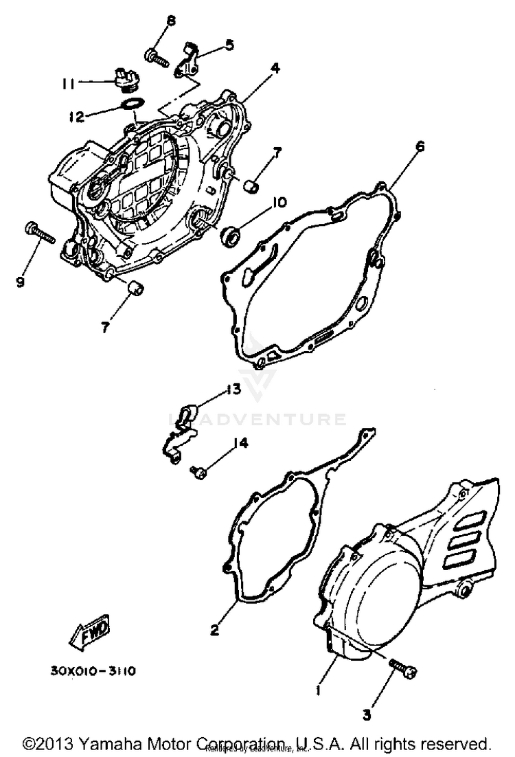Crankcase Cover 1 Schematic