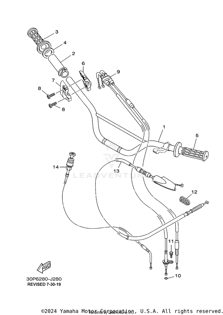 Steering Handle Cable Schematic